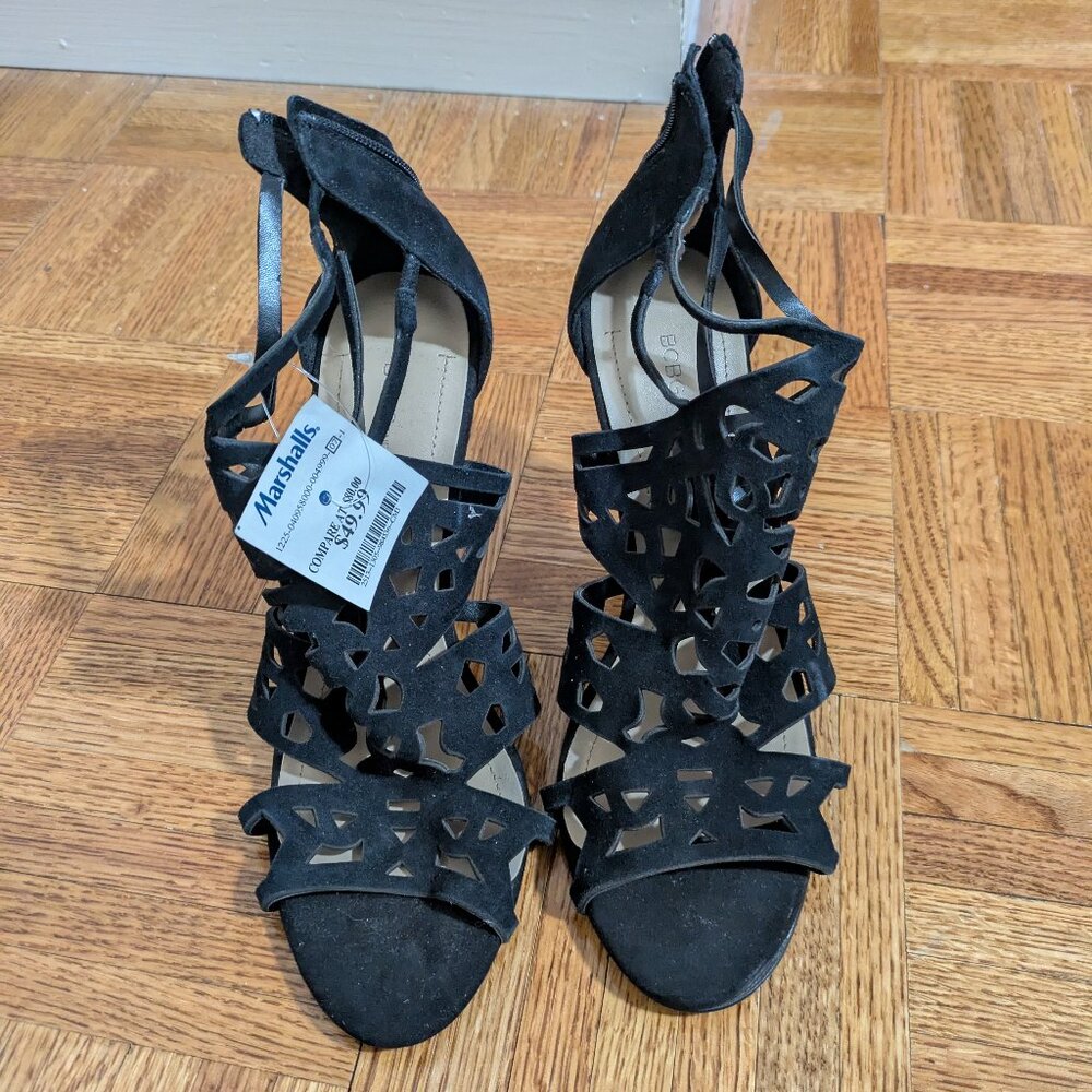 BCBGeneration black strappy heels (4 inch heel) (Size 8.5) - New with Tags!